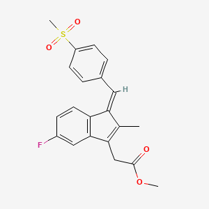 Methyl (Z)-5-fluoro-2-methyl-1-(4-methylsulfonylbenzylidene)inden-3-ylacetate