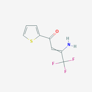 molecular formula C8H6F3NOS B13663504 3-Amino-4,4,4-trifluoro-1-(2-thienyl)-2-buten-1-one 