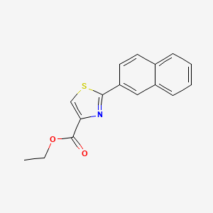 molecular formula C16H13NO2S B13663512 Ethyl 2-(2-Naphthyl)thiazole-4-carboxylate 