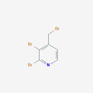 molecular formula C6H4Br3N B13663518 2,3-Dibromo-4-(bromomethyl)pyridine 