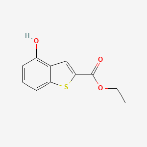 molecular formula C11H10O3S B13663532 Ethyl 4-hydroxybenzo[b]thiophene-2-carboxylate 