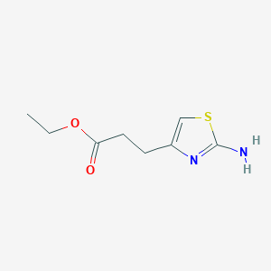 molecular formula C8H12N2O2S B1366354 Ethyl 3-(2-amino-1,3-thiazol-4-yl)propanoate 