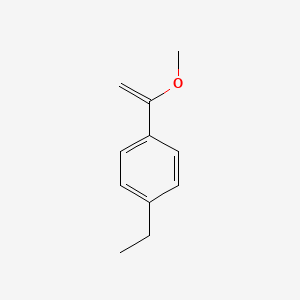 molecular formula C11H14O B13663548 1-Ethyl-4-(1-methoxyvinyl)benzene 
