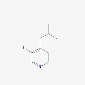 molecular formula C9H12IN B13663557 3-Iodo-4-isobutylpyridine 