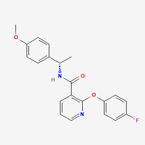 molecular formula C21H19FN2O3 B1366357 2-(4-Fluorophenoxy)-n-[(1s)-1-(4-methoxyphenyl)ethyl]nicotinamide 