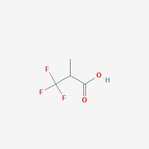 molecular formula C4H5F3O2 B1366361 3,3,3-Trifluoro-2-methylpropanoic acid CAS No. 381-97-5