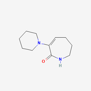 molecular formula C11H18N2O B1366362 2H-Azepin-2-one, 1,5,6,7-tetrahydro-3-(1-piperidinyl)- CAS No. 23996-62-5