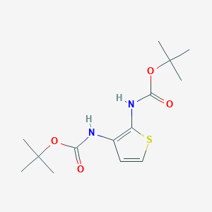 molecular formula C14H22N2O4S B13663624 N2,N3-Di-Boc-thiophene-2,3-diamine 