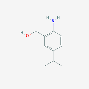molecular formula C10H15NO B13663629 (2-Amino-5-isopropylphenyl)methanol 