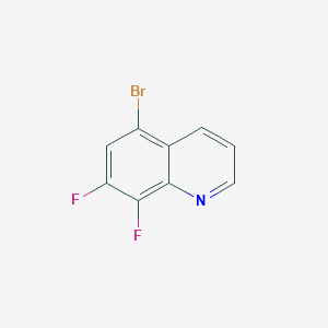molecular formula C9H4BrF2N B13663657 5-Bromo-7,8-difluoroquinoline 