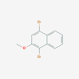 molecular formula C11H8Br2O B13663679 1,4-Dibromo-2-methoxynaphthalene 
