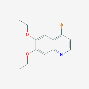 molecular formula C13H14BrNO2 B13663687 4-Bromo-6,7-diethoxyquinoline 