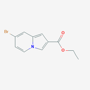 molecular formula C11H10BrNO2 B13663701 Ethyl 7-Bromoindolizine-2-carboxylate 