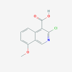 molecular formula C11H8ClNO3 B13663729 3-Chloro-8-methoxyisoquinoline-4-carboxylic acid 