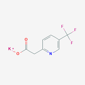 molecular formula C8H5F3KNO2 B13663739 Potassium 2-(5-(trifluoromethyl)pyridin-2-yl)acetate 