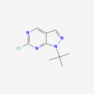 molecular formula C9H11ClN4 B13663759 1-(tert-Butyl)-6-chloro-1H-pyrazolo[3,4-d]pyrimidine 