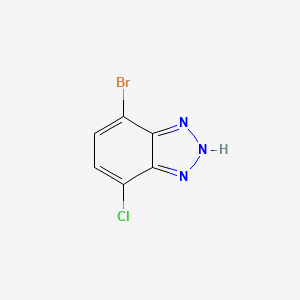 molecular formula C6H3BrClN3 B13663788 7-Bromo-4-chloro-1H-benzo[d][1,2,3]triazole 