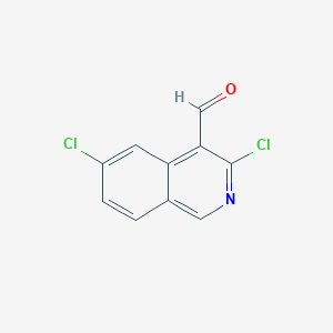 molecular formula C10H5Cl2NO B13663794 3,6-Dichloroisoquinoline-4-carbaldehyde 