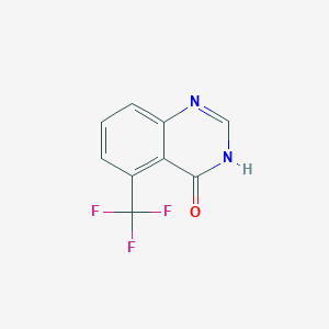 molecular formula C9H5F3N2O B13663804 5-(Trifluoromethyl)quinazolin-4(3H)-one CAS No. 436-73-7