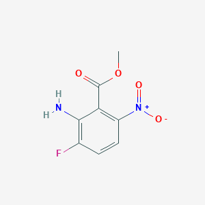 molecular formula C8H7FN2O4 B13663809 Methyl 2-amino-3-fluoro-6-nitrobenzoate 