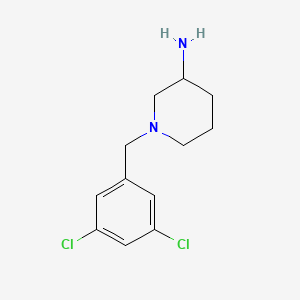 molecular formula C12H16Cl2N2 B1366381 1-[(3,5-Dichlorophenyl)methyl]piperidin-3-amine 