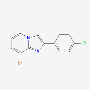 molecular formula C13H8BrClN2 B13663817 8-Bromo-2-(4-chlorophenyl)imidazo[1,2-a]pyridine 