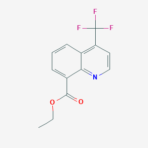 molecular formula C13H10F3NO2 B13663824 Ethyl 4-(trifluoromethyl)quinoline-8-carboxylate 