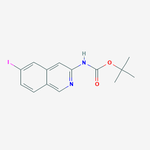 molecular formula C14H15IN2O2 B13663846 tert-Butyl (6-iodoisoquinolin-3-yl)carbamate 
