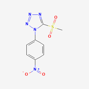 molecular formula C8H7N5O4S B13663849 5-(Methylsulfonyl)-1-(4-nitrophenyl)-1H-tetrazole 