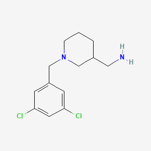 {1-[(3,5-Dichlorophenyl)methyl]piperidin-3-yl}methanamine