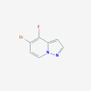 molecular formula C7H4BrFN2 B13663891 5-Bromo-4-fluoropyrazolo[1,5-a]pyridine 