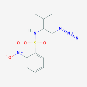 molecular formula C11H15N5O4S B1366393 N-(1-azido-3-methylbutan-2-yl)-2-nitrobenzenesulfonamide 