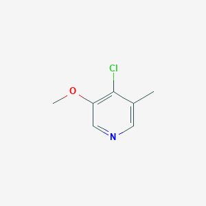 molecular formula C7H8ClNO B13663931 4-Chloro-3-methoxy-5-methylpyridine 