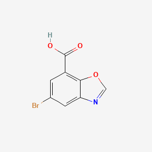 molecular formula C8H4BrNO3 B13663935 5-Bromobenzo[d]oxazole-7-carboxylic acid 