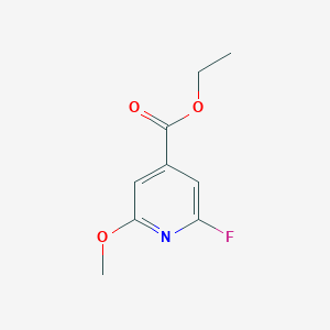 molecular formula C9H10FNO3 B13663944 Ethyl 2-fluoro-6-methoxyisonicotinate 