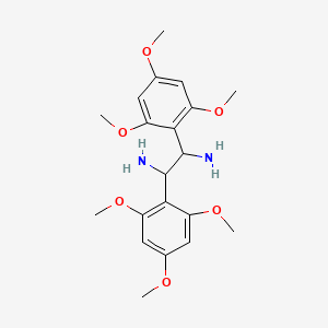 molecular formula C20H28N2O6 B13663974 1,2-Bis(2,4,6-trimethoxyphenyl)-1,2-ethanediamine 