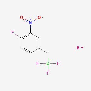 molecular formula C7H5BF4KNO2 B13663986 Potassium (4-Fluoro-3-nitrobenzyl)trifluoroborate 