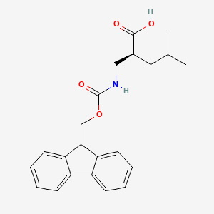 molecular formula C22H25NO4 B1366399 (S)-2-(((((9H-Fluoren-9-yl)methoxy)carbonyl)amino)methyl)-4-methylpentanoic acid CAS No. 193887-45-5
