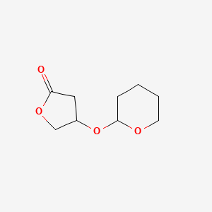 molecular formula C9H14O4 B13663995 4-[(Tetrahydro-2H-pyran-2-yl)oxy]dihydrofuran-2(3H)-one 