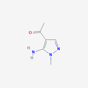 molecular formula C6H9N3O B1366400 1-(5-氨基-1-甲基-1H-吡唑-4-基)乙酮 CAS No. 856860-17-8