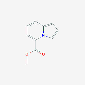molecular formula C10H9NO2 B13664113 Methyl indolizine-5-carboxylate 