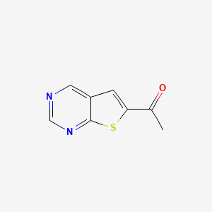 molecular formula C8H6N2OS B13664139 1-(Thieno[2,3-d]pyrimidin-6-yl)ethanone 