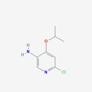 molecular formula C8H11ClN2O B13664158 6-Chloro-4-isopropoxypyridin-3-amine 