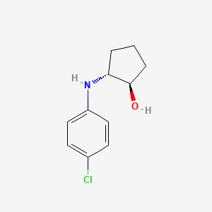 molecular formula C11H14ClNO B1366417 (1R,2R)-2-[(4-chlorophenyl)amino]cyclopentan-1-ol 