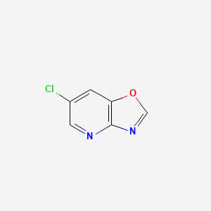 molecular formula C6H3ClN2O B13664178 6-Chlorooxazolo[4,5-b]pyridine 