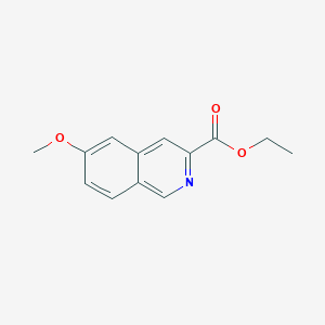 molecular formula C13H13NO3 B13664195 Ethyl 6-methoxyisoquinoline-3-carboxylate 