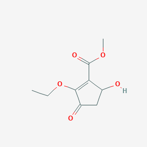 molecular formula C9H12O5 B136642 Methyl 2-ethoxy-5-hydroxy-3-oxocyclopentene-1-carboxylate CAS No. 132561-28-5
