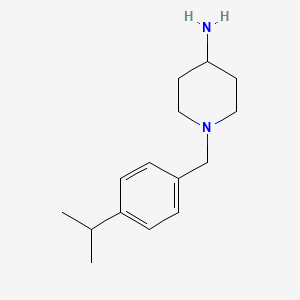 molecular formula C15H24N2 B1366424 1-{[4-(Propan-2-yl)phenyl]methyl}piperidin-4-amine 