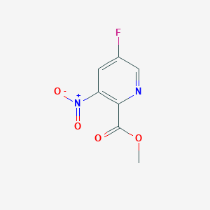 molecular formula C7H5FN2O4 B13664275 Methyl 5-fluoro-3-nitropicolinate 