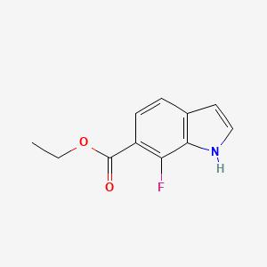 molecular formula C11H10FNO2 B13664279 Ethyl 7-fluoro-1H-indole-6-carboxylate 